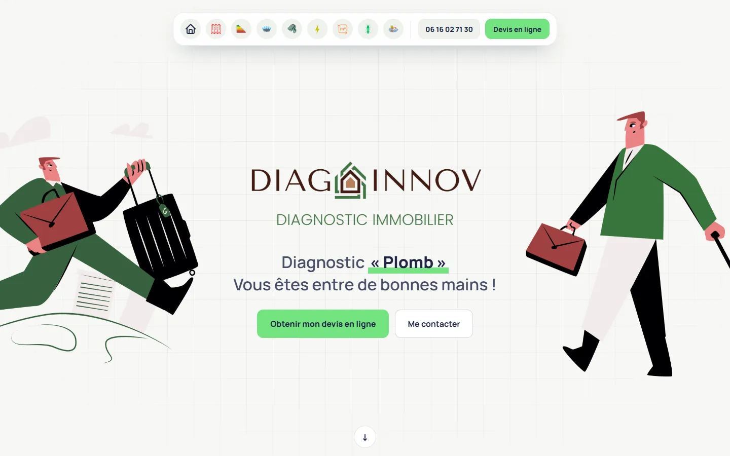 Aperçu du site Diag Innov